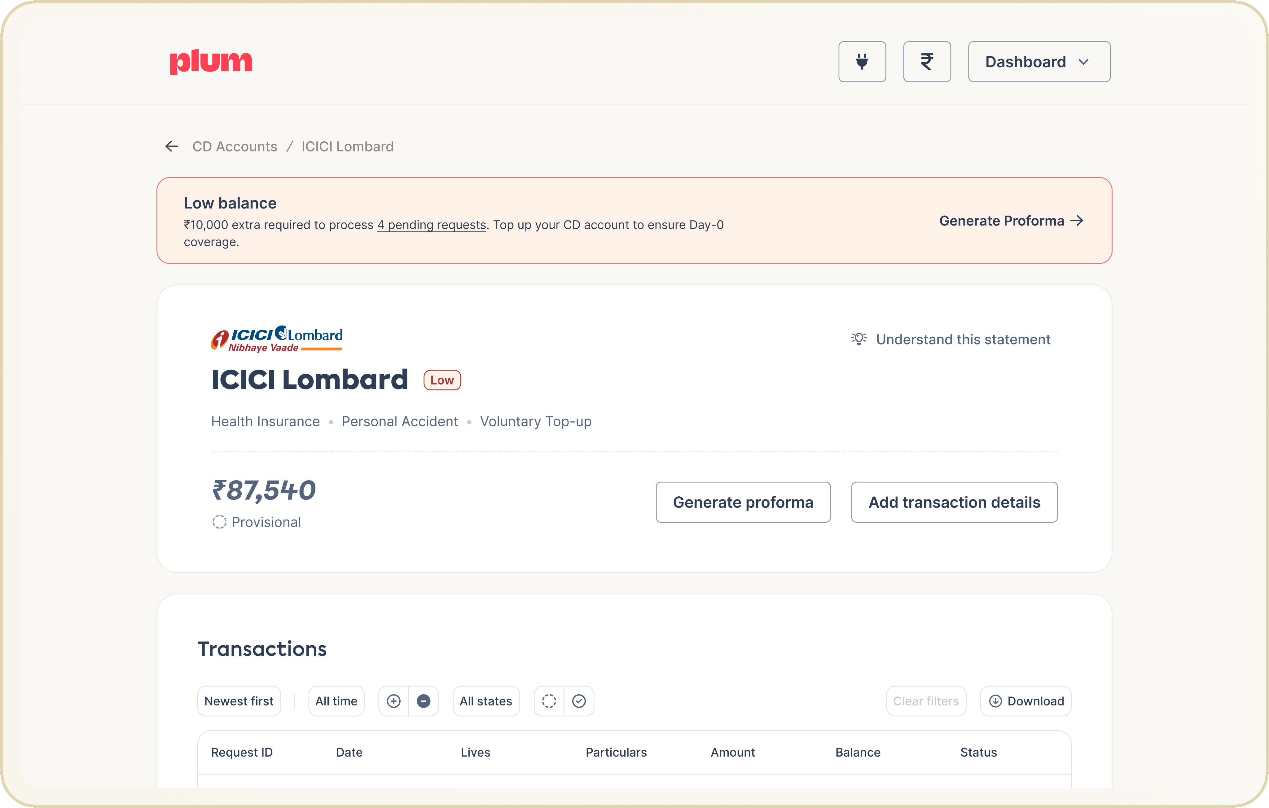 Day 0 coverage screen