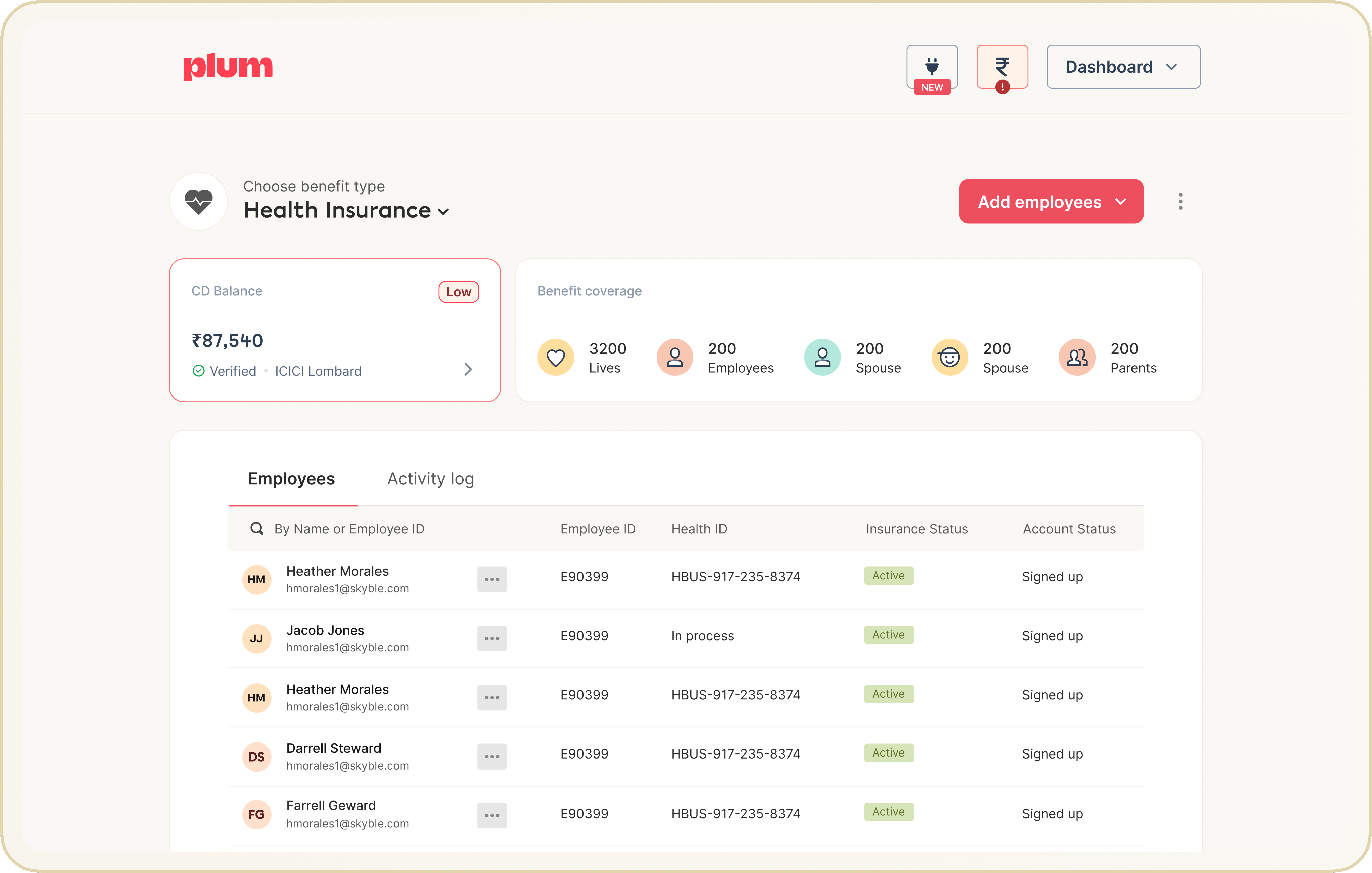 Day 0 coverage screen